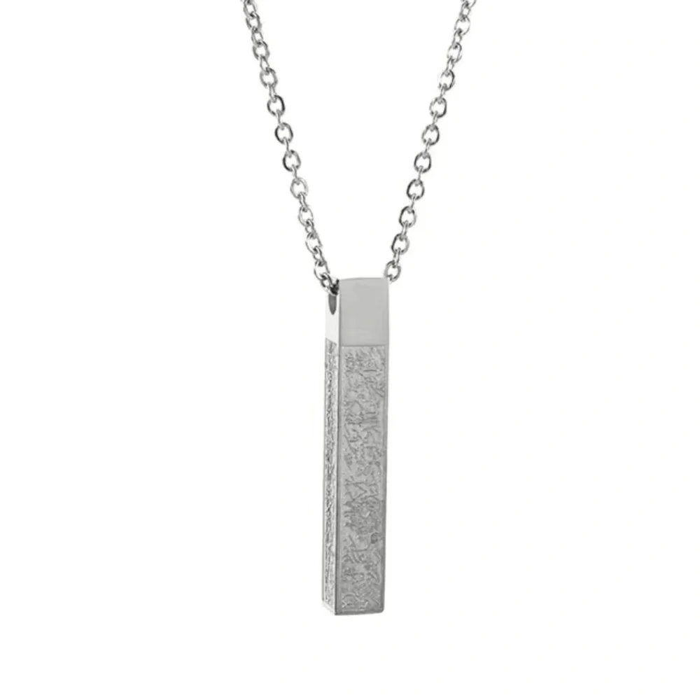 Ayatul Kursi 3D Bar Stainless Steel‎ Engraved Necklace